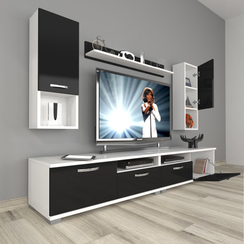 Eko 5200da Mdf Tv Ünitesi Tv Sehpası - Beyaz Siyah