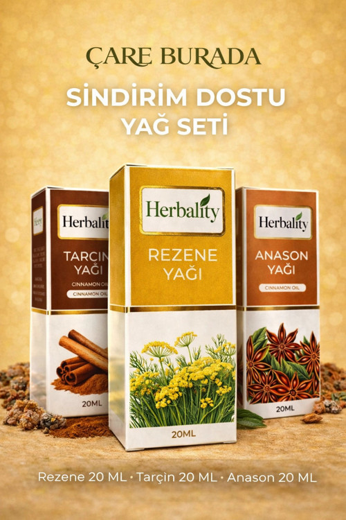 Sindirim Dostu Yağ Seti (Anason Yağı 20 Ml, Rezene Yağı 20 Ml, Tarçın Yağı 20 Ml)