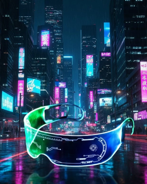 Aydınlatmalı Led Parti Gözlüğü Çok Renkli Modlu Cyberpunk Tasarım