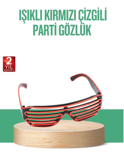 Renkli Işıklı Gözlük Eğlenceli Gece Aksesuarı