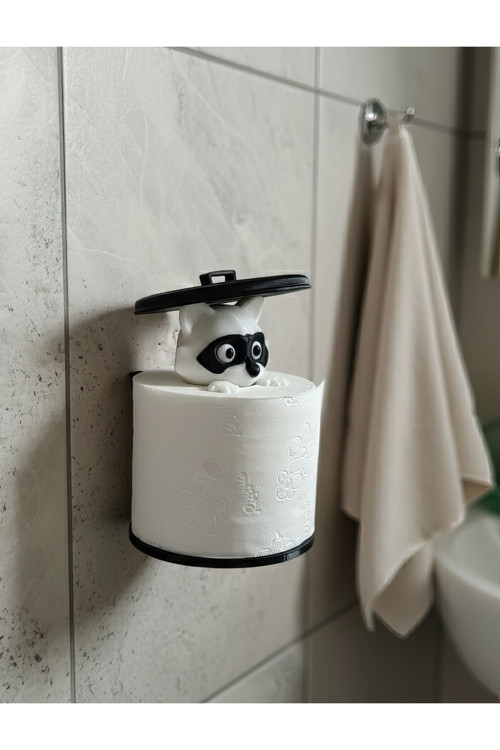 Rakun Tuvalet Kağıtlığı Peçetelik Tutacağı Tuvalet Kağıtlık Askısı Standı