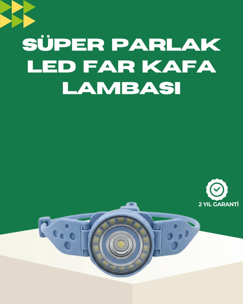Led Kafa Lambası Kamp Yürüyüş Ve Gece Kullanımı İçin
