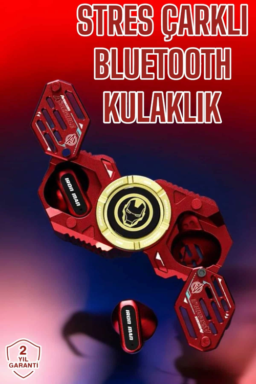 Bluetooth Kulaklık Stres Çarklı Döndürülebilir Uzun Şarj Süreli Kulaklığı