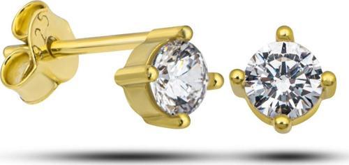 925 Ayar Gümüş Pırlanta Montür 4 mm Tektaş Küpe