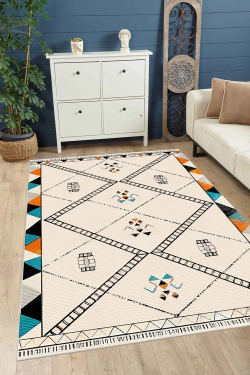 DİJİTAL BASKILI Kaymaz Taban Yıkanabilir Modern Mutfak Halısı Salon Halısı Yolluk