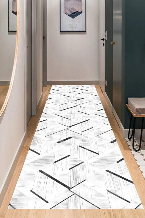 DİJİTAL BASKILI Kaymaz Taban Yıkanabilir Modern Mutfak Halısı Salon Halısı Yolluk