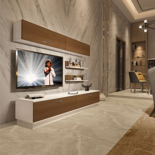Eko 5b Slm Std Tv Ünitesi Tv Sehpası - Beyaz Ceviz