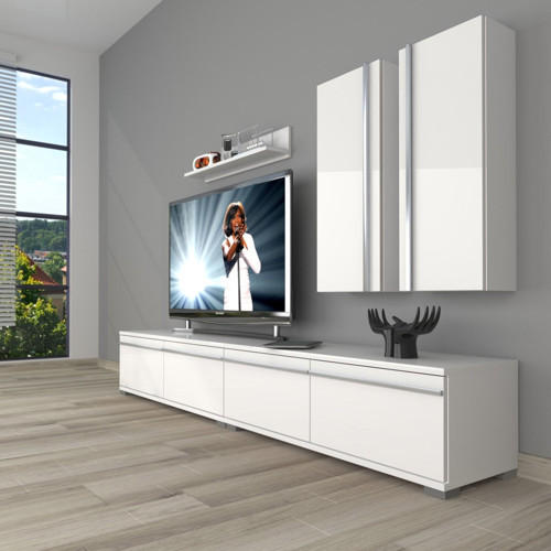 Eko 5200t Mdf Tv Ünitesi Tv Sehpası - Parlak Beyaz