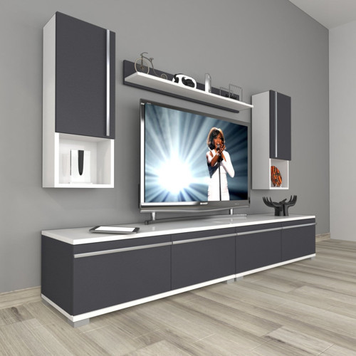 Eko 5200ta Mdf Tv Ünitesi Tv Sehpası - Beyaz Antrasit