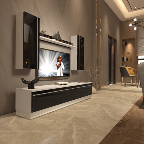 Eko 5db Mdf Std Tv Ünitesi Tv Sehpası - Beyaz Siyah