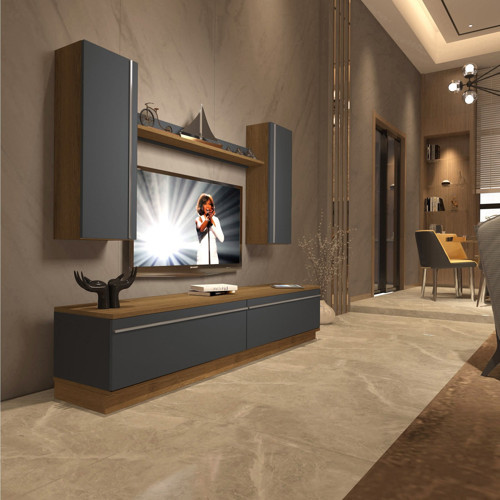 Eko 5db Mdf Std Tv Ünitesi Tv Sehpası - Pera Antrasit