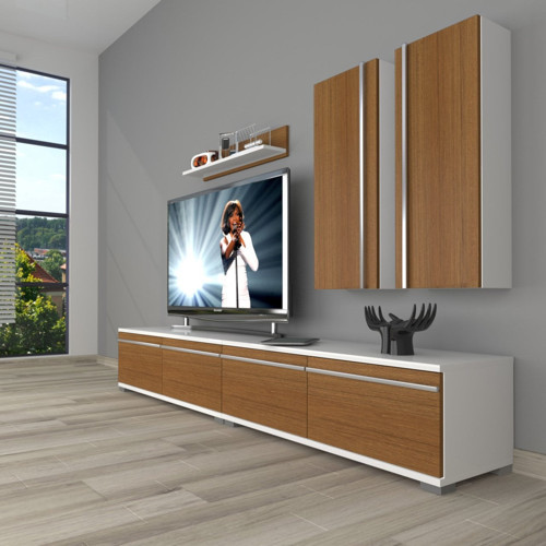 Eko 5200t Mdf Tv Ünitesi Tv Sehpası - Beyaz Ceviz