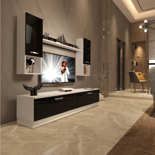 Eko 5dab Mdf Std Tv Ünitesi Tv Sehpası - Beyaz Siyah