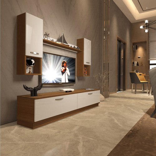 Eko 5dab Mdf Std Tv Ünitesi Tv Sehpası - Ceviz Beyaz