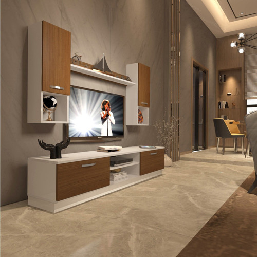 Eko 5dab Slm Dvd Tv Ünitesi Tv Sehpası - Beyaz Ceviz