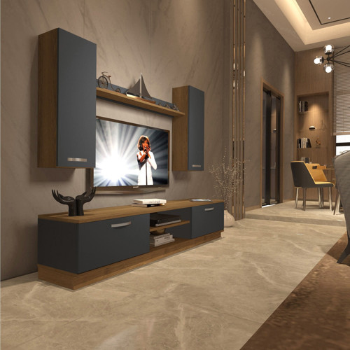 Eko 5db Mdf Dvd Tv Ünitesi Tv Sehpası - Pera Antrasit