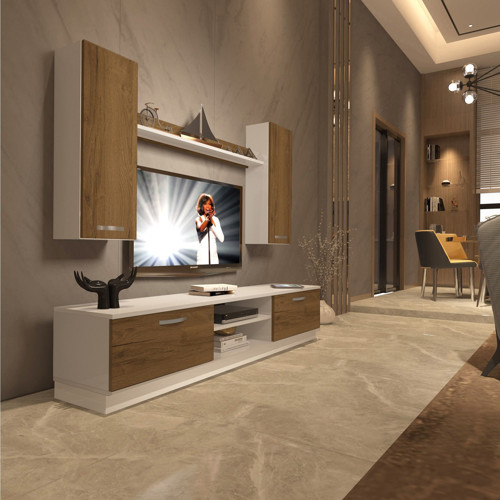 Eko 5db Mdf Dvd Tv Ünitesi Tv Sehpası - Beyaz Pera
