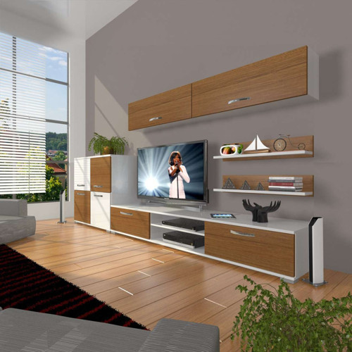 Eko 6y Mdf Dvd Tv Ünitesi Tv Sehpası - Beyaz Ceviz