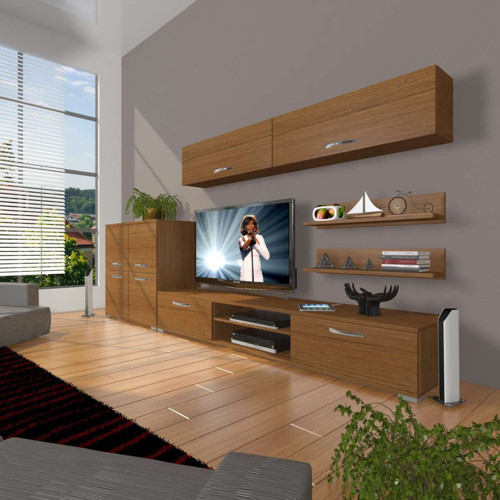 Eko 6y Mdf Dvd Tv Ünitesi Tv Sehpası - Naturel Ceviz