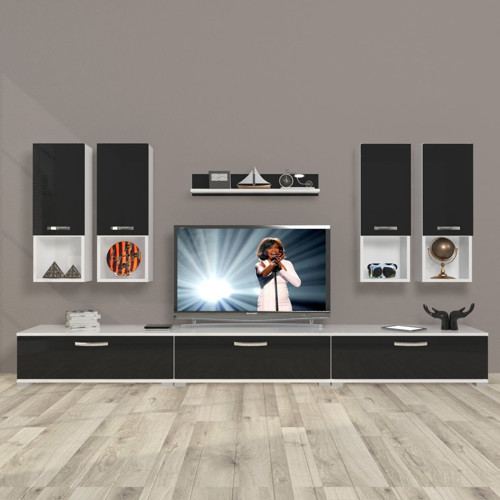 Eko 8da Slm Tv Ünitesi Tv Sehpası - Beyaz Siyah