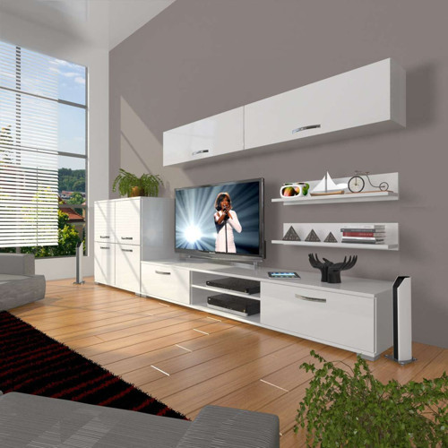 Eko 6y Mdf Dvd Tv Ünitesi Tv Sehpası - Parlak Beyaz