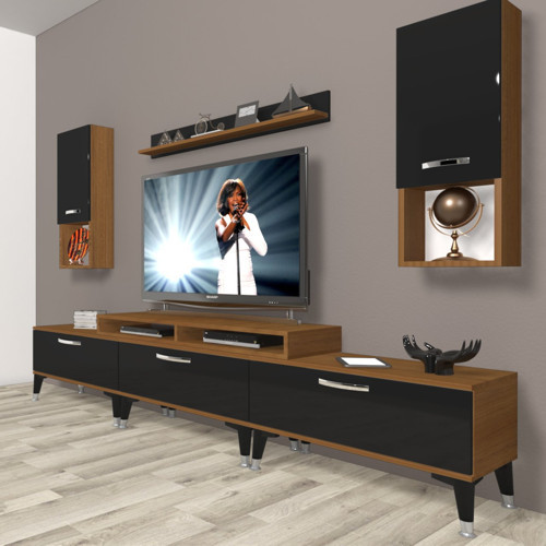 Ekoflex 270da Slm Silver Tv Ünitesi Tv Sehpası - Ceviz Siyah