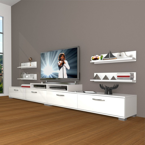 Ekoflex 360r Slm Tv Ünitesi Tv Sehpası - Parlak Beyaz
