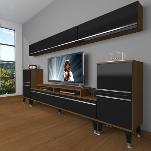 Ekoflex 9 Mdf Silver Tv Ünitesi Tv Sehpası - Ceviz Siyah