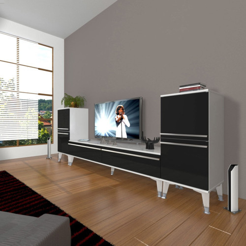 Eko On2 Mdf Std Silver Tv Ünitesi Tv Sehpası - Beyaz Siyah
