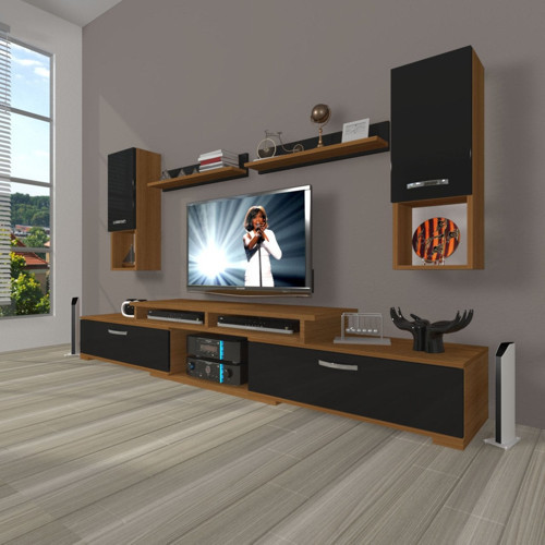 Flex 5da130 Slm Tv Ünitesi Tv Sehpası - Ceviz Siyah
