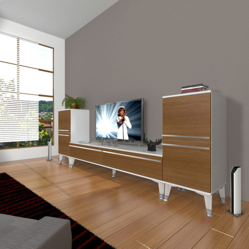 Eko On2 Mdf Std Silver Tv Ünitesi Tv Sehpası - Beyaz Ceviz