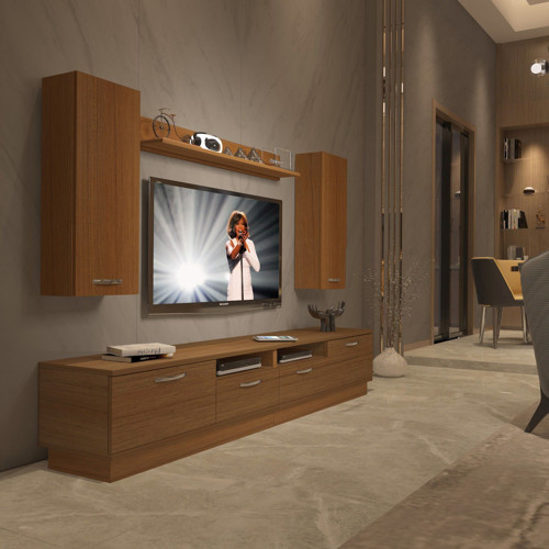 Trendstyle 5220d Slm Tv Ünitesi Tv Sehpası - Naturel Ceviz