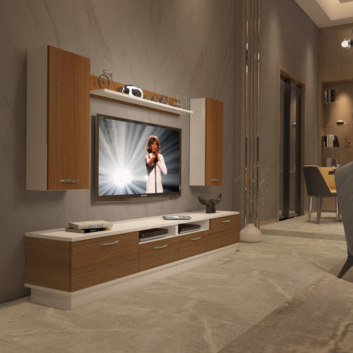 Trendstyle 5220d Slm Tv Ünitesi Tv Sehpası - Beyaz Ceviz
