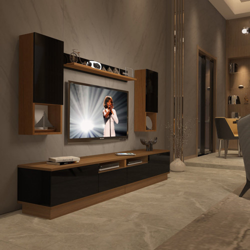 Trendstyle 5220das Mdf Tv Ünitesi Tv Sehpası - Ceviz Siyah