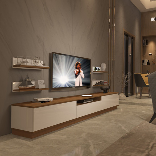 Trendstyle 270rs Slm Tv Ünitesi Tv Sehpası - Ceviz Beyaz