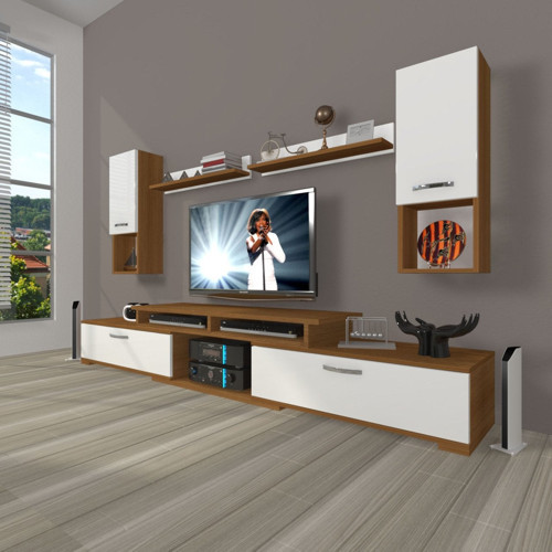 Flex 5da130 Slm Tv Ünitesi Tv Sehpası - Ceviz Beyaz