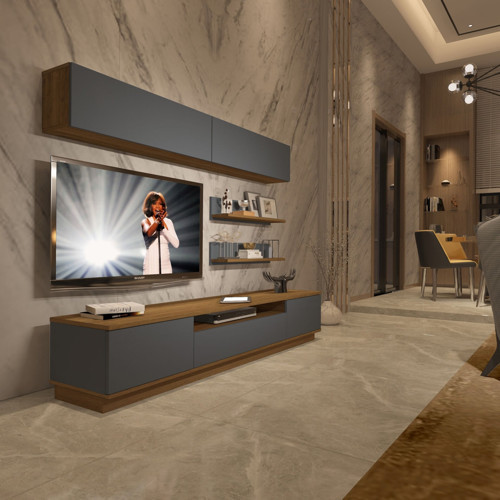 Trendstyle 5s Mdf Tv Ünitesi Tv Sehpası - Pera Antrasit
