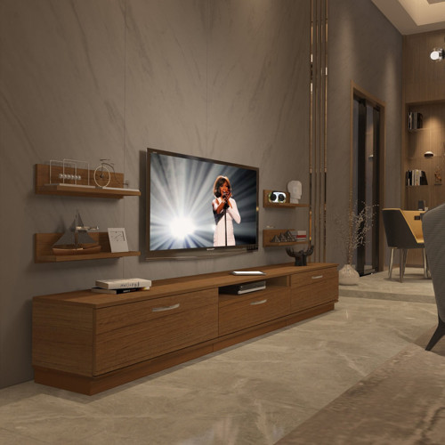 Trendstyle 270r Mdf Tv Ünitesi Tv Sehpası - Naturel Ceviz