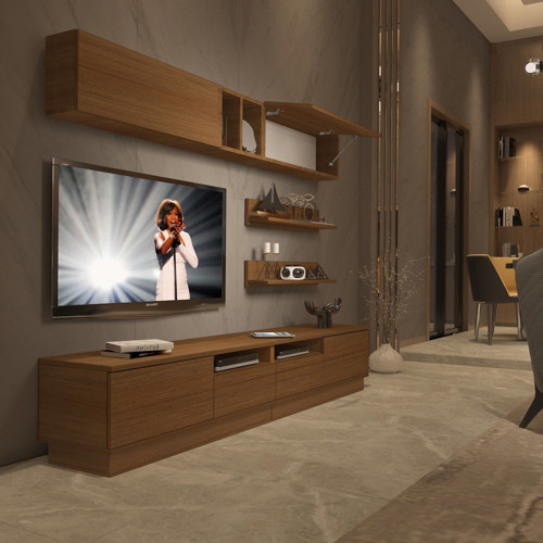 Trendstyle 5220s Slm Tv Ünitesi Tv Sehpası - Naturel Ceviz