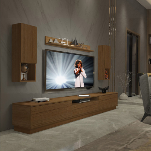 Trendstyle 270das Mdf Tv Ünitesi Tv Sehpası - Naturel Ceviz