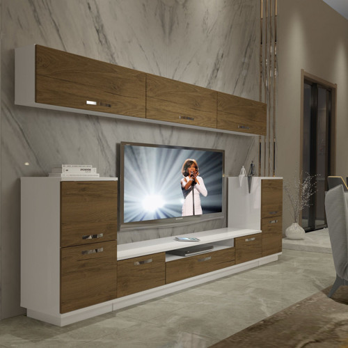 Trendstyle 9 Mdf Tv Ünitesi Tv Sehpası - Beyaz Pera