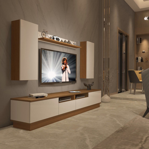Trendstyle 5220ds Slm Tv Ünitesi Tv Sehpası - Ceviz Beyaz