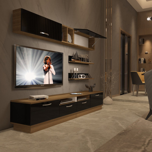 Trendstyle 5220 Mdf Tv Ünitesi Tv Sehpası - Pera Siyah