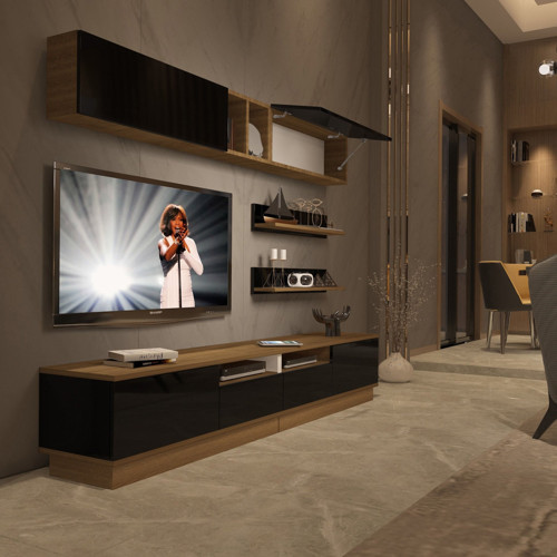 Trendstyle 5220s Mdf Tv Ünitesi Tv Sehpası - Pera Siyah