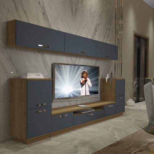 Trendstyle 9 Mdf Tv Ünitesi Tv Sehpası - Pera Antrasit