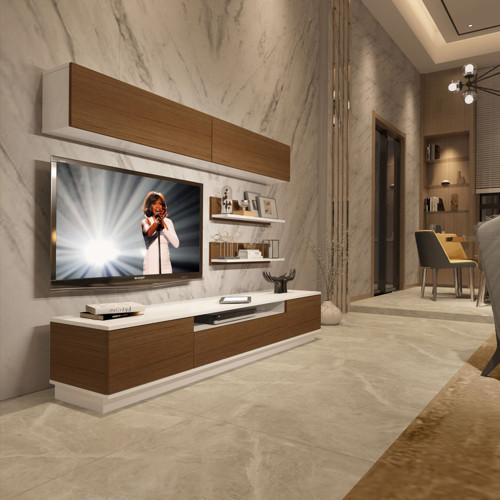 Trendstyle 5s Mdf Tv Ünitesi Tv Sehpası - Beyaz Ceviz