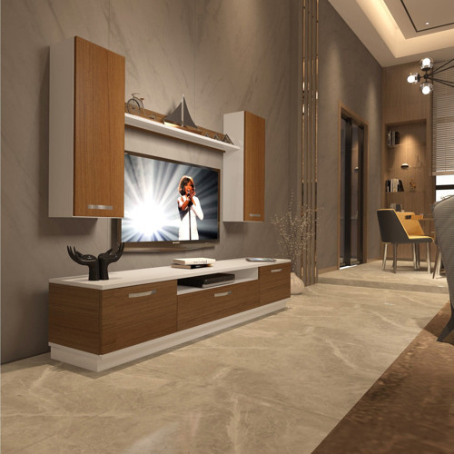 Trendstyle 5d Mdf Tv Ünitesi Tv Sehpası - Beyaz Ceviz