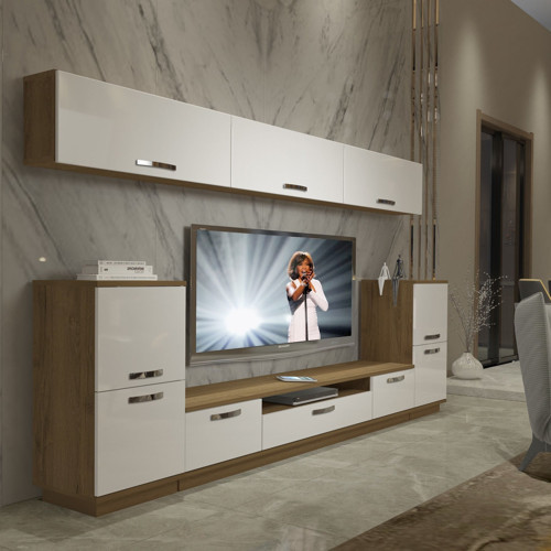 Trendstyle 9 Mdf Tv Ünitesi Tv Sehpası - Pera Beyaz
