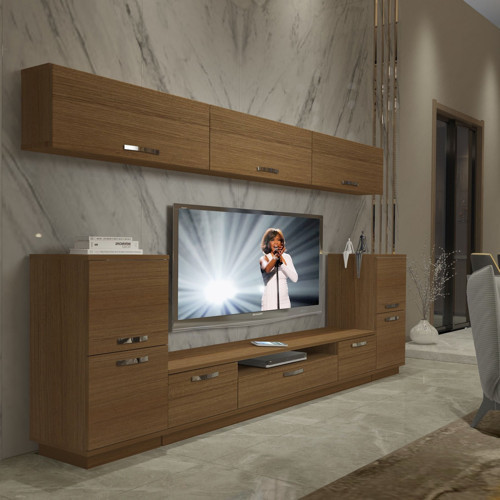Trendstyle 9 Mdf Tv Ünitesi Tv Sehpası - Naturel Ceviz