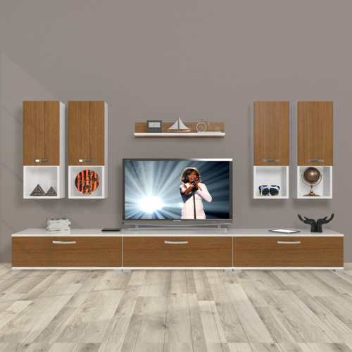 Eko 8da Slm Tv Ünitesi Tv Sehpası - Beyaz Ceviz